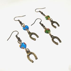 Heart & Horseshoe Earrings
